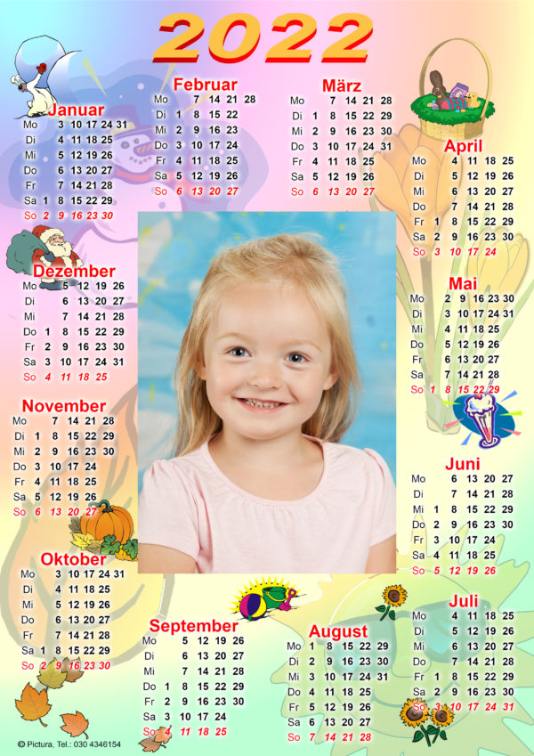 Wandkalender Regenbogen